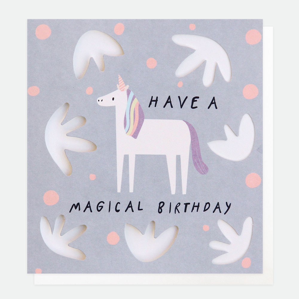 Unicorn Magical Birthday Card By Caroline Gardner
